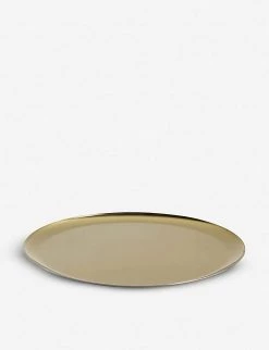 HAY Gold-toned Steel Serving Tray 28cm