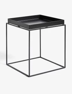 HAY Cube Powder-coated Steel Tray Table 40cm X 40cm Black