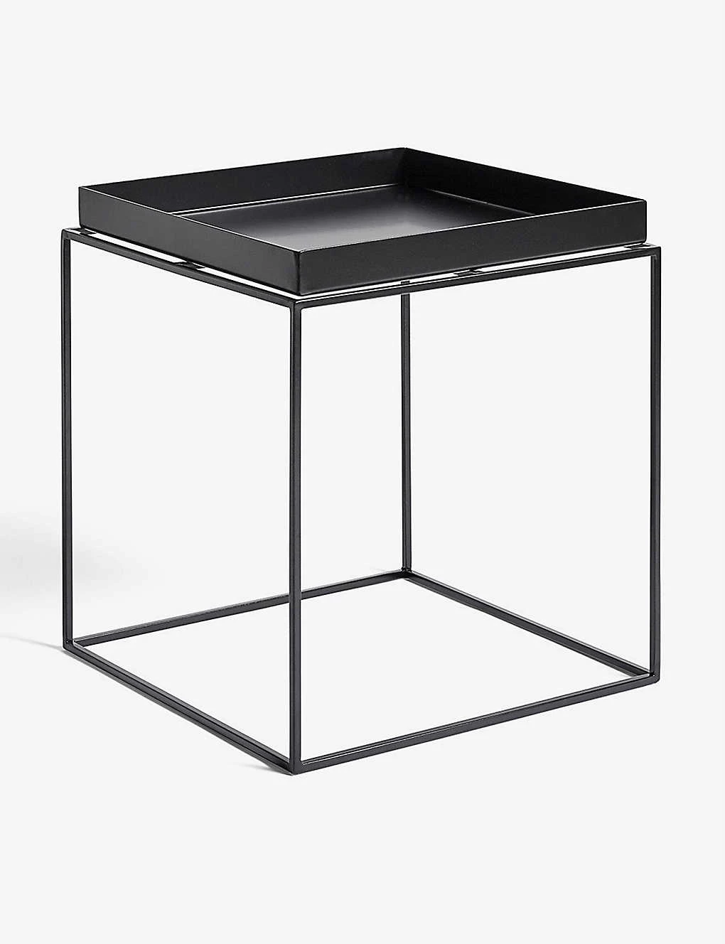 HAY Cube Powder-coated Steel Tray Table 40cm X 40cm Black