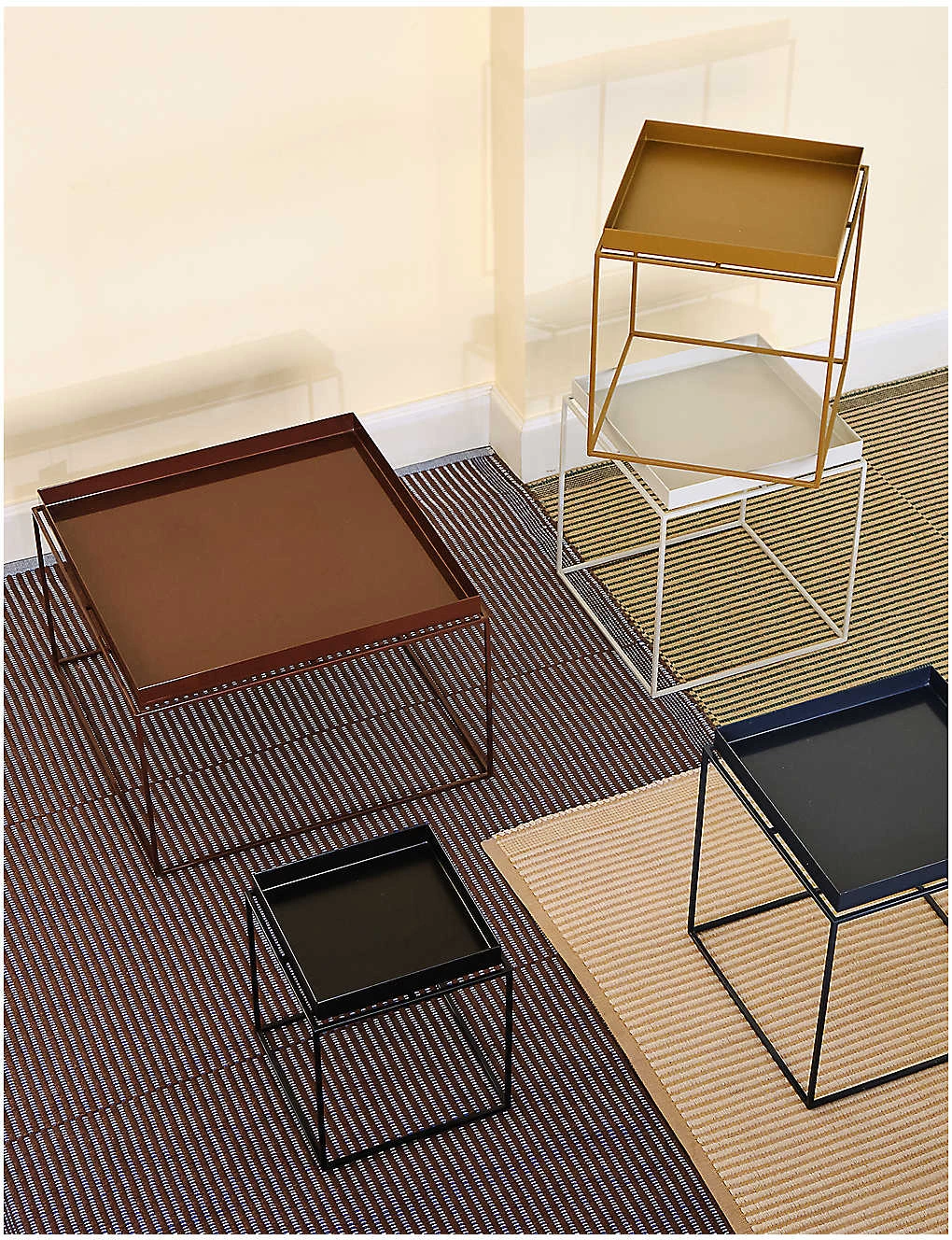 HAY Cube Powder-coated Steel Tray Table 40cm X 40cm Black - Image 2