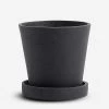 HAY Small Polystone Flower Pot With Saucer 10.5cm