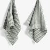 HAY Twist Waffled Cotton Set Of Two Dish Cloths And Two Tea Towels