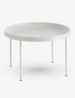 HAY Tulou Circular Steel Coffee Table 55cm X 35cm Cream