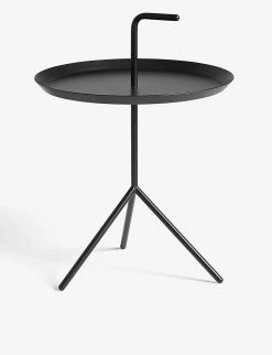 HAY DLM Powder-coated Steel Side Table 65cm X 48cm Black