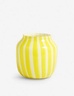 HAY Juice Wide Striped Glass Vase 22cm