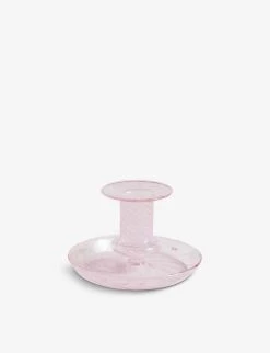 HAY Flare Stripe Glass Candle Holder 11cm