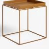 HAY Removable Square Steel Tray Table 44cm Brown