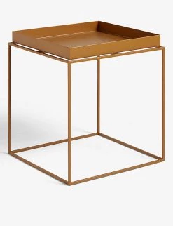 HAY Removable Square Steel Tray Table 44cm Brown