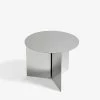 HAY Slit Polished Side Table 35.5cm X 45cm Silver