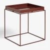 HAY Cube Powder-coated Steel Tray Table 40cm X 40cm Brown