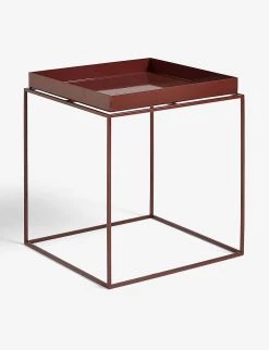 HAY Cube Powder-coated Steel Tray Table 40cm X 40cm Brown