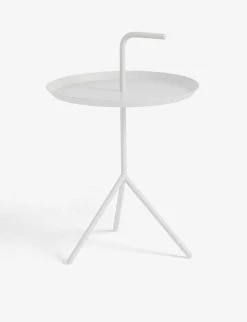 HAY DLM Powder-coated Steel Side Table 58cm X 38cm White