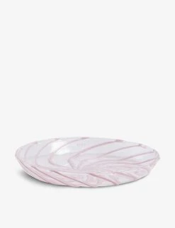 HAY Spin Striped Glass Saucer 111cm Set Of Two