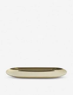 HAY Large Gold Stainless Steel Tray 23cm