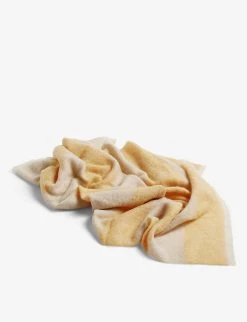 HAY Striped Mohair-blend Blanket 180cm X 120cm