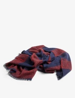 HAY Striped Mohair-blend Blanket 180cm X 120cm