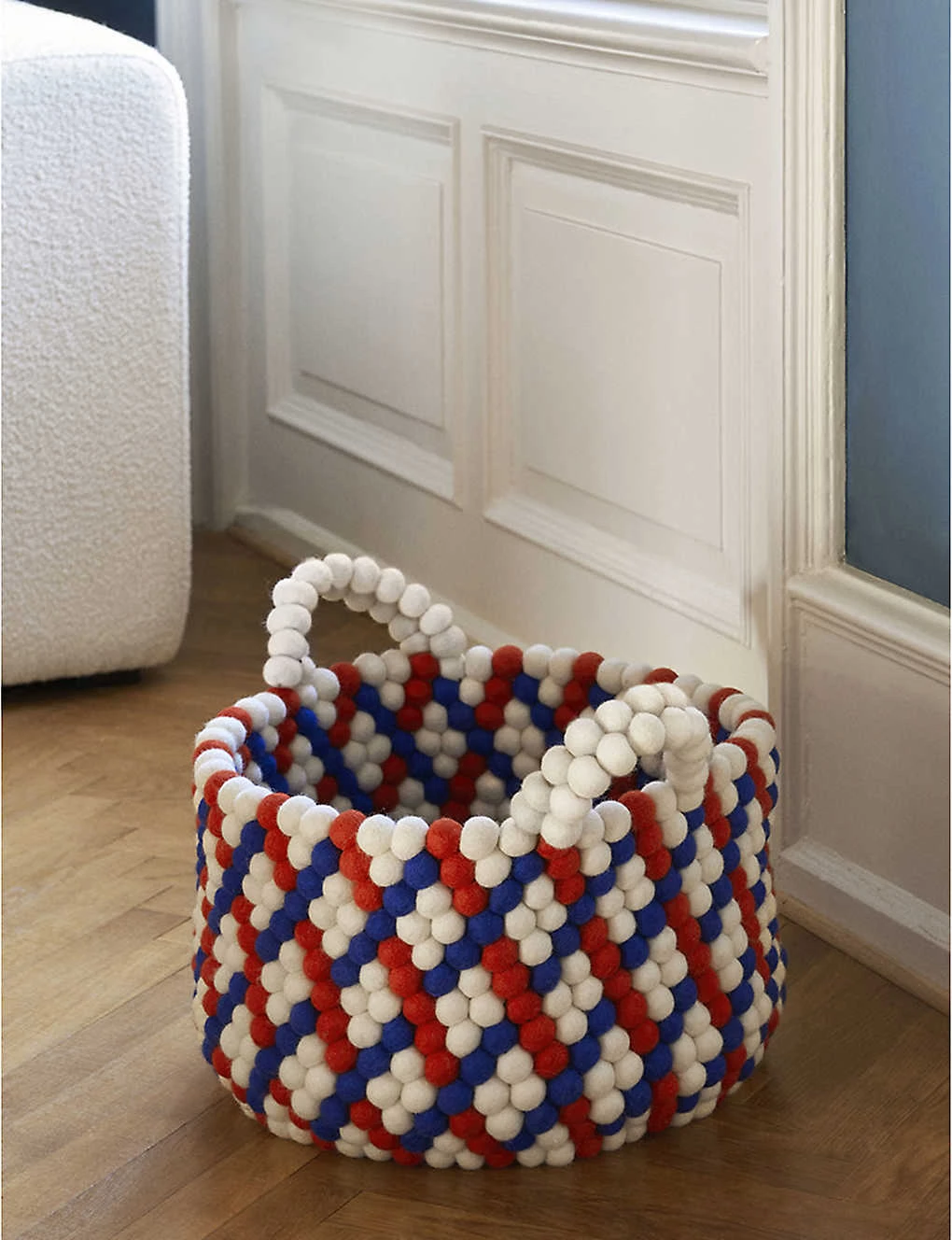 HAY Beaded Wool Basket 40cm - Image 2