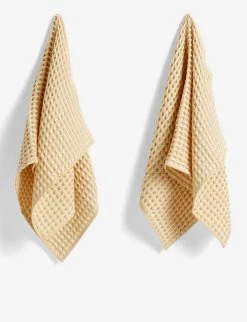 HAY Twist Waffled Cotton Set Of Two Dish Cloths And Two Tea Towels