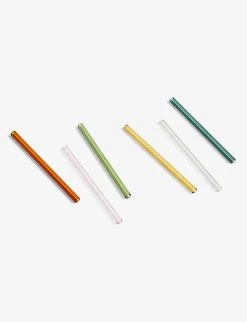 HAY Sip Borosilicate Glass Straws Set Of Six