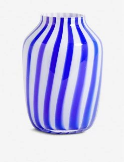 HAY Juice High Striped Glass Vase 28cm