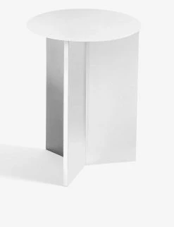 HAY Slit Powder-coated Side Table 47cm X 35cm White