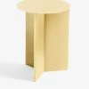HAY Slit Powder-coated Side Table 47cm X 35cm Pale Yellow